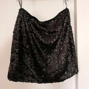 H&M Black Sequin Skirt